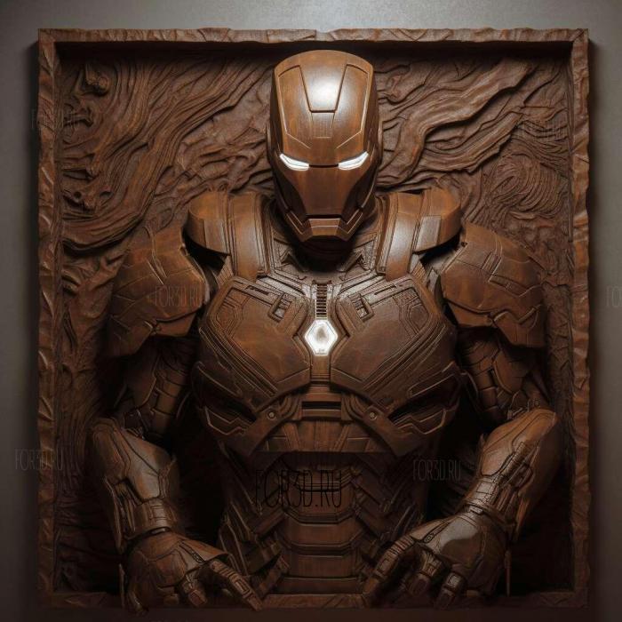 iron man 3d 2 3d stl модель для ЧПУ